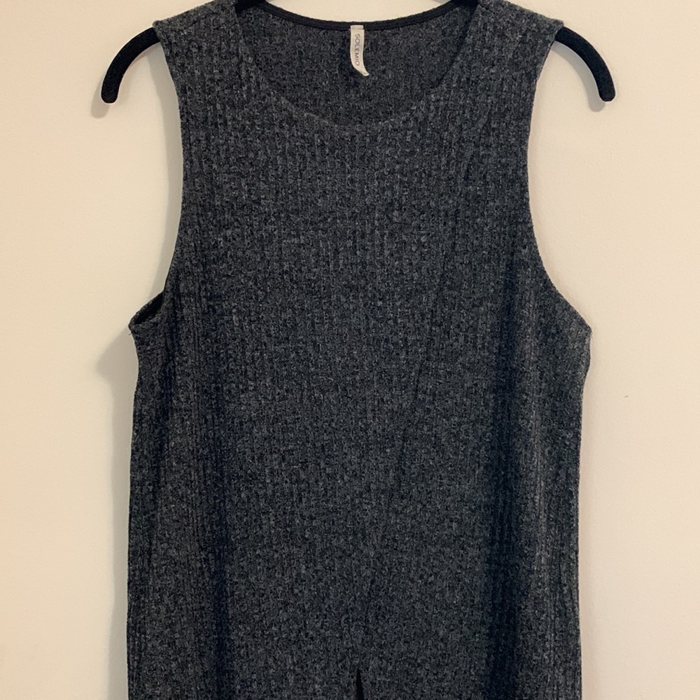 Charcoal gray sleeveless top